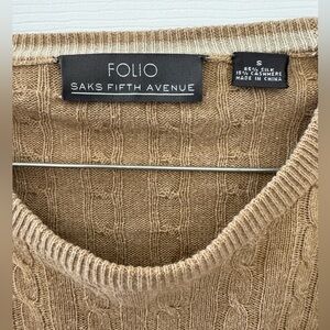 Folio Saks Fifth Avenue Tan Sweater